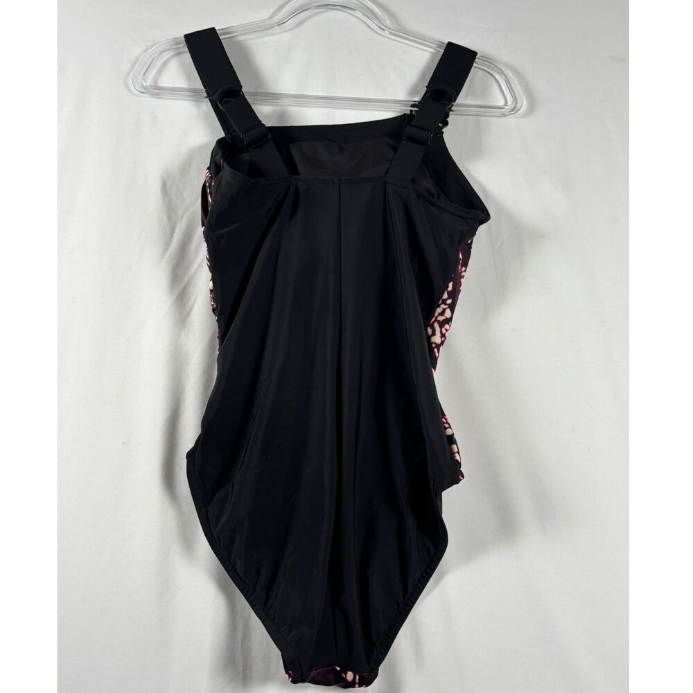 Aqua Green NWT Asymmetrical One Piece Swimsuit Size Medium Zebra Animal Print - Picture 3 of 12